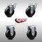 Service Caster 4 Inch SS Soft Rubber Wheel Swivel Top Plate Caster Set with 2 Rigid SCC SCC-SS20S414-SRS-2-R-2 - alternate 5